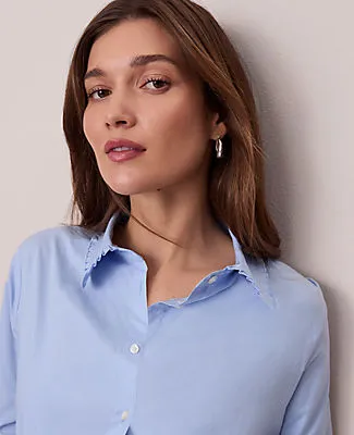 Ann Taylor Weekend Collection Ruffle Collar Modern Shirt sold by Ann Taylor product image thumbnail 3