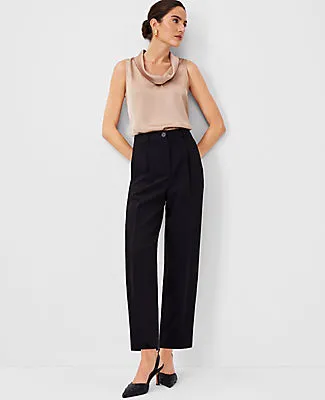 Ann Taylor The High Rise Pleated Taper Pant in Fluid Crepe sold by Ann Taylor product image thumbnail 3