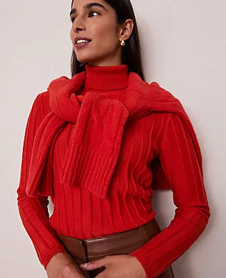 Ann Taylor Ribbed Turtleneck Sweater sold by Ann Taylor product image thumbnail 3