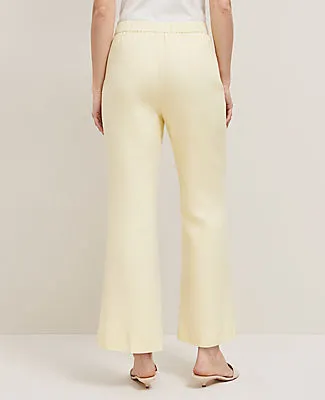 Ann Taylor The Petite Flare Ankle Pant in Linen Blend sold by Ann Taylor product image thumbnail 4