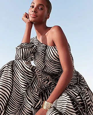 Ann Taylor One-Shoulder Blouse in Palm Print sold by Ann Taylor