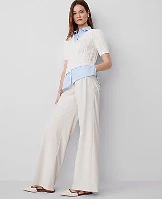 Ann Taylor Mixed Media Cable Sweater sold by Ann Taylor product image thumbnail 3