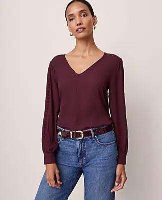 Ann Taylor Lace Trim Top sold by Ann Taylor