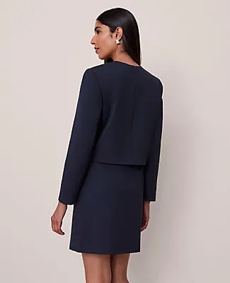 Ann Taylor The Petite Crew Neck Jacket in Ponte sold by Ann Taylor product image thumbnail 2