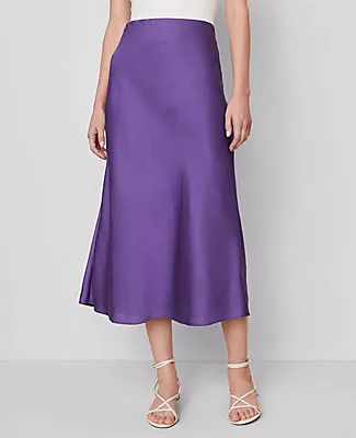 Ann Taylor Satin Bias Midi Slip Skirt sold by Ann Taylor product image thumbnail 2