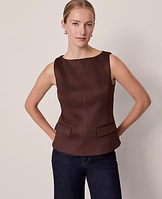 Ann Taylor Petite Faux Suede Shell Top sold by Ann Taylor