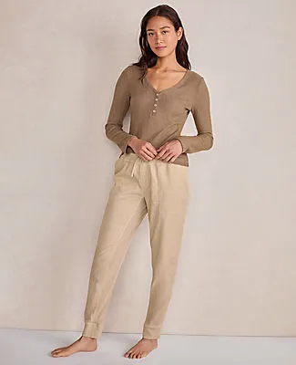 Ann Taylor Haven Well Within Brushed Rib Knit Long Sleeve Henley sold by Ann Taylor product image thumbnail 3