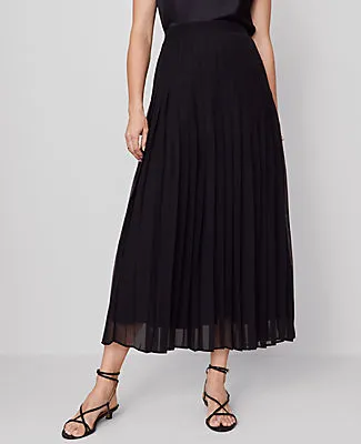 Ann Taylor Chiffon Pleated Maxi Skirt sold by Ann Taylor product image thumbnail 2