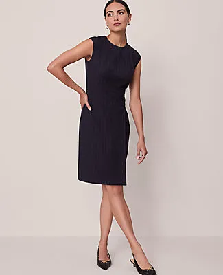 Ann Taylor Petite Wrap Effect Sheath in Pinstripe sold by Ann Taylor