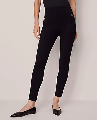 Ann Taylor The Seamed Button Legging in Ponte sold by Ann Taylor product image thumbnail 2