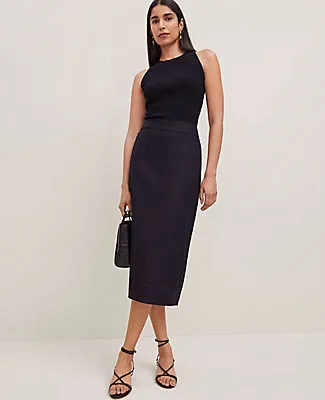 Ann Taylor Linen Blend Clean Midi Skirt sold by Ann Taylor