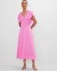 Ann Taylor Flutter Sleeve Midi Flare Dress sold by Ann Taylor
