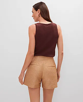 Ann Taylor Petite Side Zip Shorts in Metallic Tweed sold by Ann Taylor product image thumbnail 2