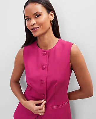 Ann Taylor The Long Crew Neck Vest sold by Ann Taylor product image thumbnail 3