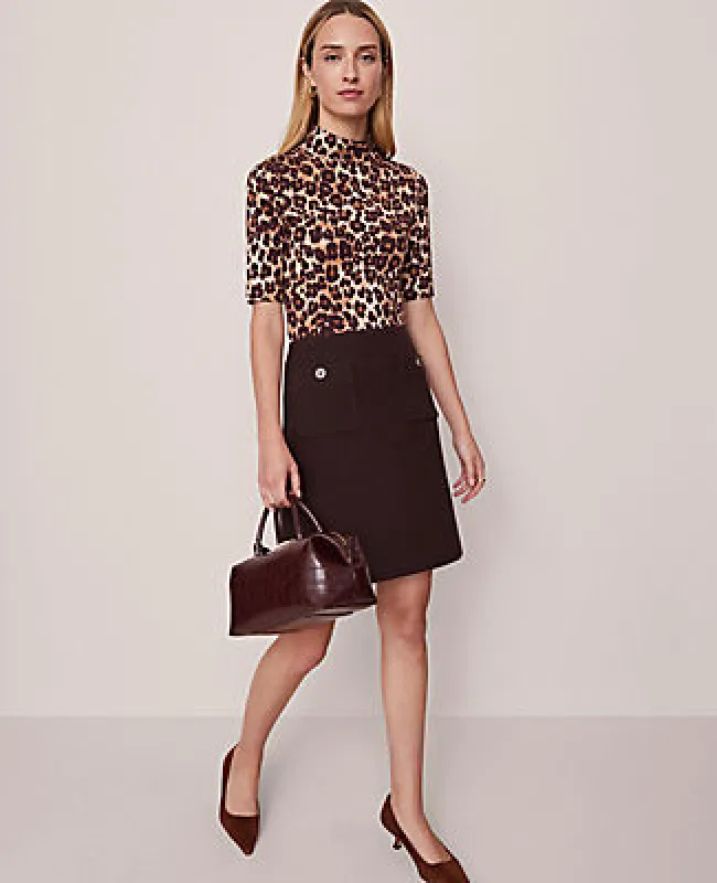 Ann Taylor Petite Patch Pocket A-Line Skirt sold by Ann Taylor