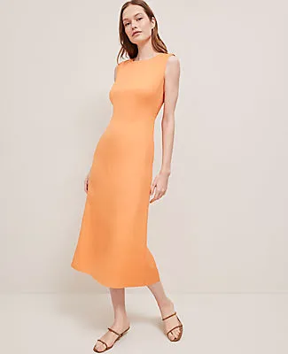 Ann Taylor Linen Blend Column Midi Dress sold by Ann Taylor