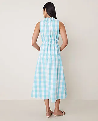 Ann Taylor Plaid Flare Midi Dress sold by Ann Taylor product image thumbnail 2
