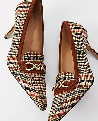 Ann Taylor Chain Houndstooth Pointy Toe Pumps sold by Ann Taylor product image thumbnail 2