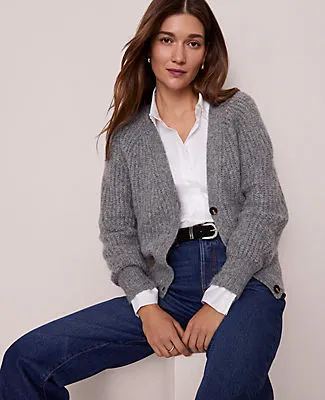 Ann Taylor Weekend Collection Cozy Ribbed Cardigan sold by Ann Taylor product image thumbnail 3