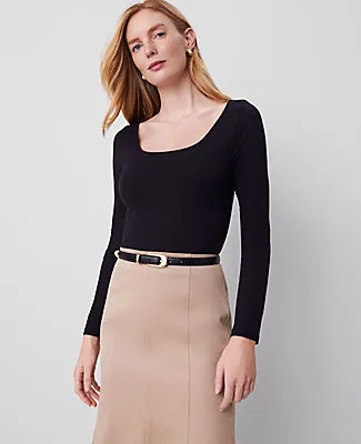 Ann Taylor Square Neck Top sold by Ann Taylor