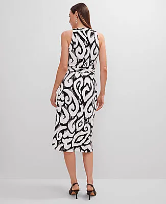 Ann Taylor Ikat Halter Wrap Midi Dress sold by Ann Taylor product image thumbnail 2