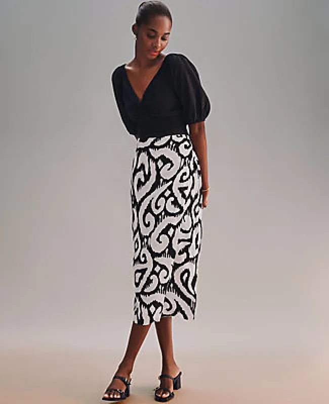 Ann Taylor Petite Ikat Sarong Pencil Skirt sold by Ann Taylor