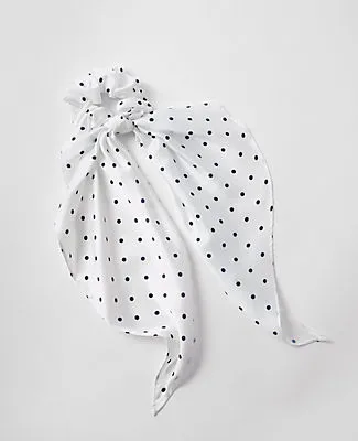 Ann Taylor Dotted Silk Scrunchie sold by Ann Taylor