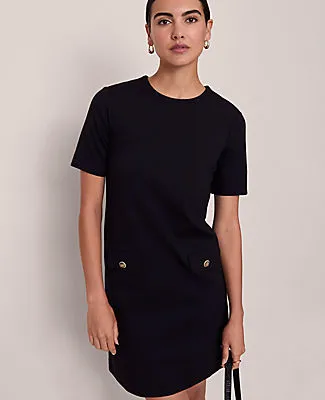 Ann Taylor Button Pocket Shift Dress sold by Ann Taylor product image thumbnail 3