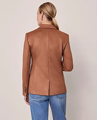 Ann Taylor The Hutton Blazer in Faux Suede sold by Ann Taylor product image thumbnail 2