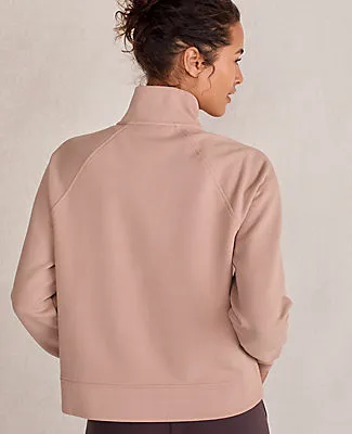 Ann Taylor Haven Well Within Organic Cotton Blend Fleece Half Zip Pullover sold by Ann Taylor product image thumbnail 2