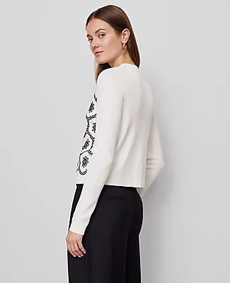 Ann Taylor Petite Floral Embroidered Cardigan sold by Ann Taylor product image thumbnail 2