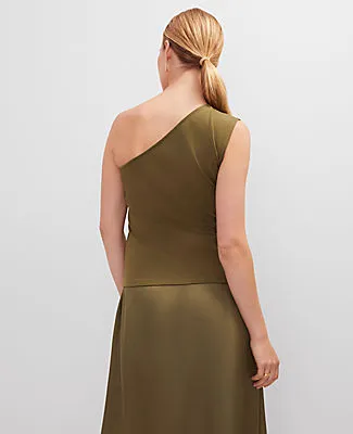 Ann Taylor Ruched One Shoulder Top sold by Ann Taylor product image thumbnail 2