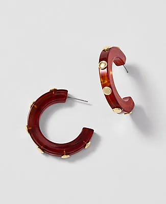Ann Taylor Studded Hoop Earrings sold by Ann Taylor