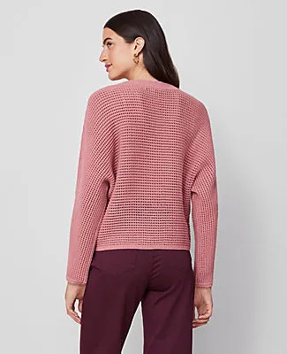 Ann Taylor Weekend Collection Open Stitch Scalloped Sweater sold by Ann Taylor product image thumbnail 2