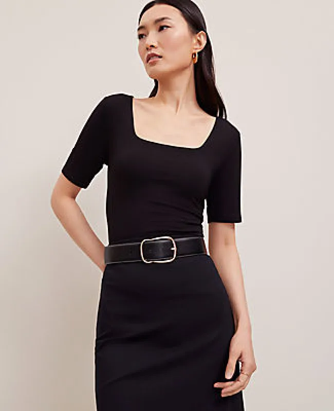 Ann Taylor Square Neck Top sold by Ann Taylor
