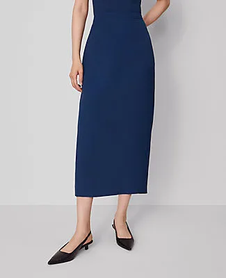 Ann Taylor Column Midi Skirt in Fluid Crepe sold by Ann Taylor product image thumbnail 2