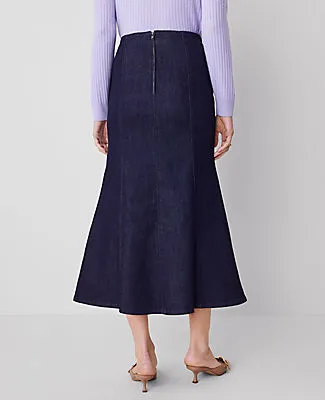 Ann Taylor Denim Trumpet Midi Skirt sold by Ann Taylor product image thumbnail 3