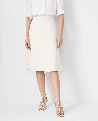 Ann Taylor The Petite Flare Skirt in Fluid Crepe sold by Ann Taylor