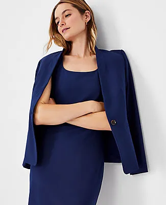 Ann Taylor The Petite Scoop Neck Zip Pocket Dress in Bi-Stretch sold by Ann Taylor product image thumbnail 3