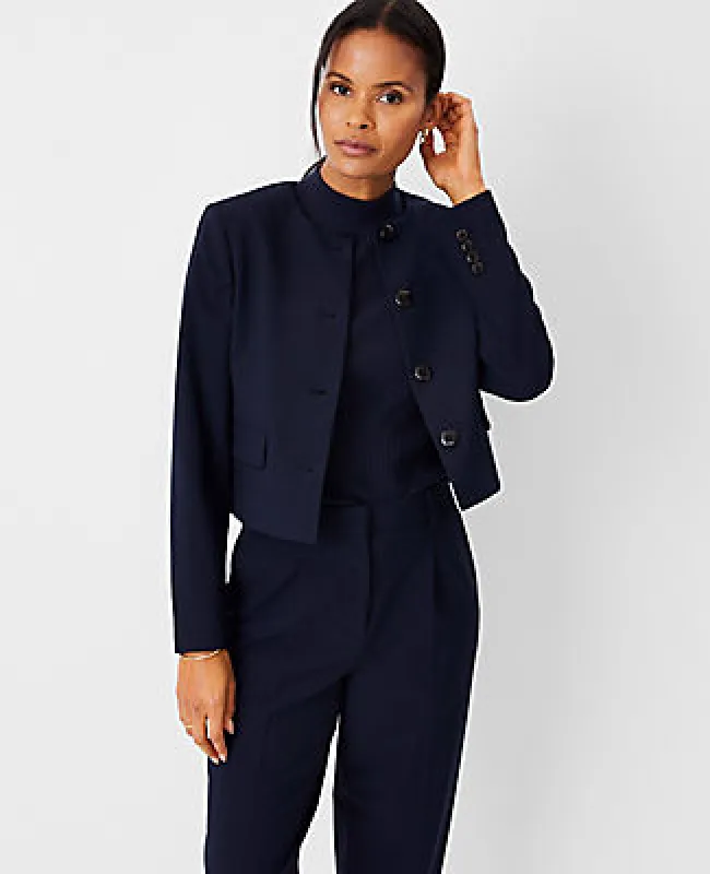 Ann Taylor The Crew Neck Jacket in Seasonless Stretch sold by Ann Taylor
