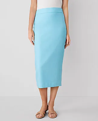 Ann Taylor Linen Blend Clean Midi Skirt sold by Ann Taylor product image thumbnail 2