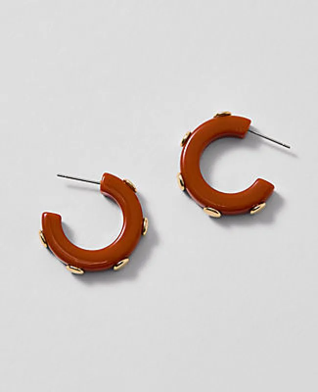 Ann Taylor Studded Mini Hoop Earrings sold by Ann Taylor