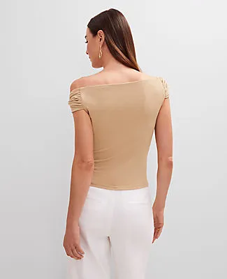Ann Taylor Petite Metallic Asymmetric Top sold by Ann Taylor product image thumbnail 2