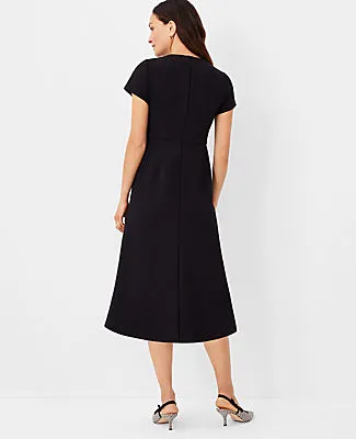 Ann Taylor The Midi Flare Dress in Double Knit sold by Ann Taylor product image thumbnail 2