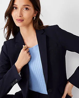 Ann Taylor The Tall One-Button Blazer in Seasonless Stretch sold by Ann Taylor product image thumbnail 3