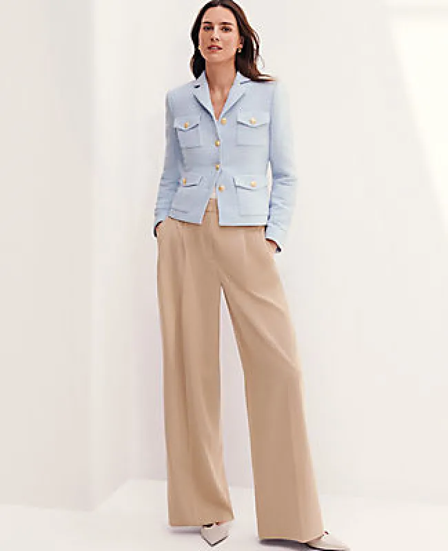 Ann Taylor The Petite Pleated Wide-Leg Pant sold by Ann Taylor