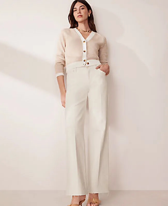 Ann Taylor The Frayed Wide-Leg Jean sold by Ann Taylor