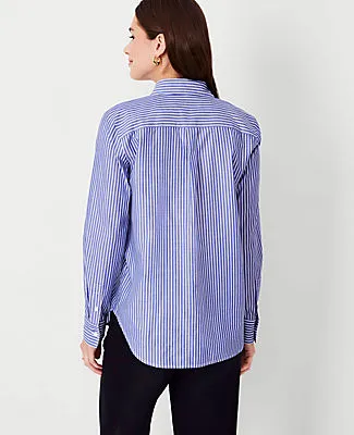 Ann Taylor Striped Relaxed Perfect Shirt sold by Ann Taylor product image thumbnail 2