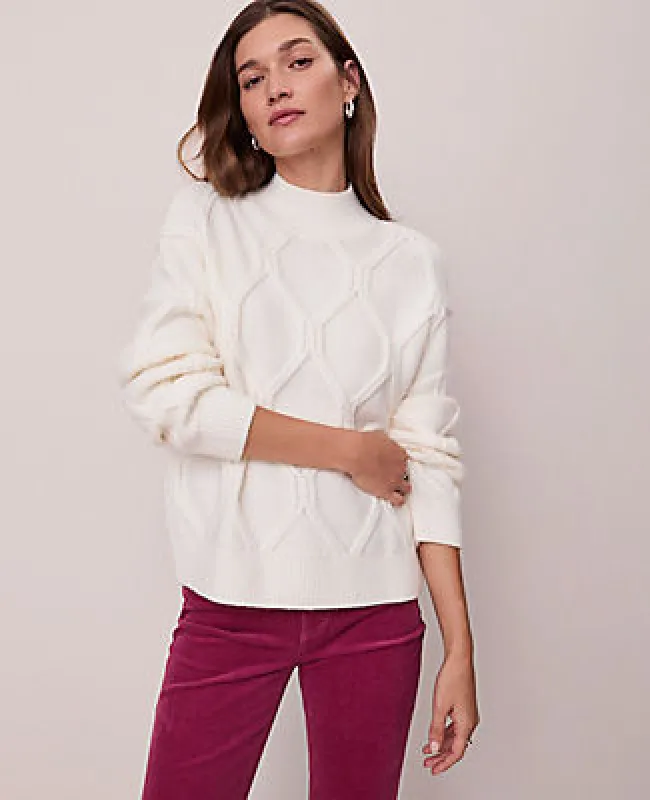 Ann Taylor Weekend Collection Cable Sweater sold by Ann Taylor