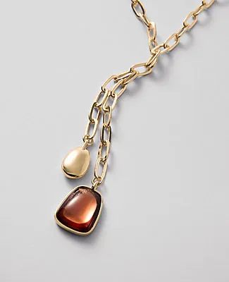 Ann Taylor Metal Gem Lariat Necklace sold by Ann Taylor product image thumbnail 2